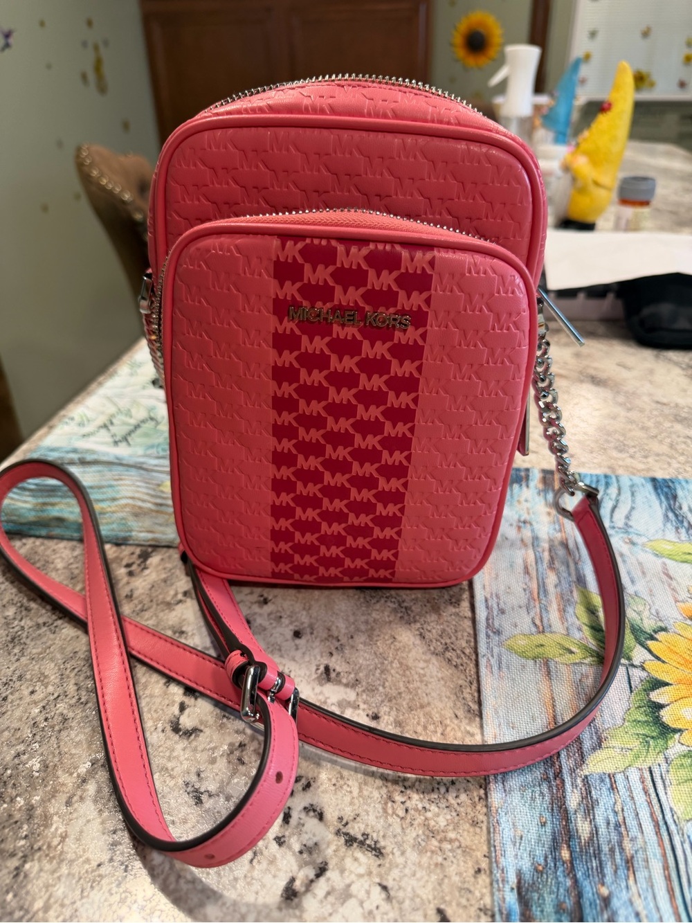 Michael Kors Pink/tea rose  MK Signature Crossbody Bag